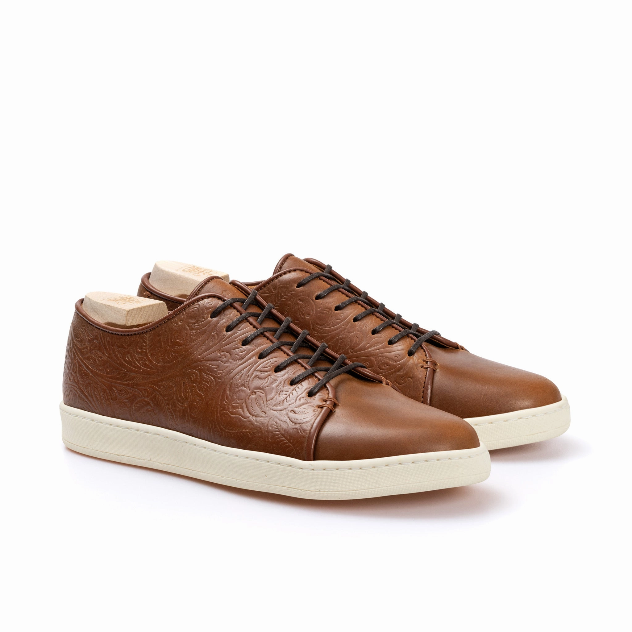 Harlestone Derby - D12 Western Floral Bourbon Shell Cordovan
