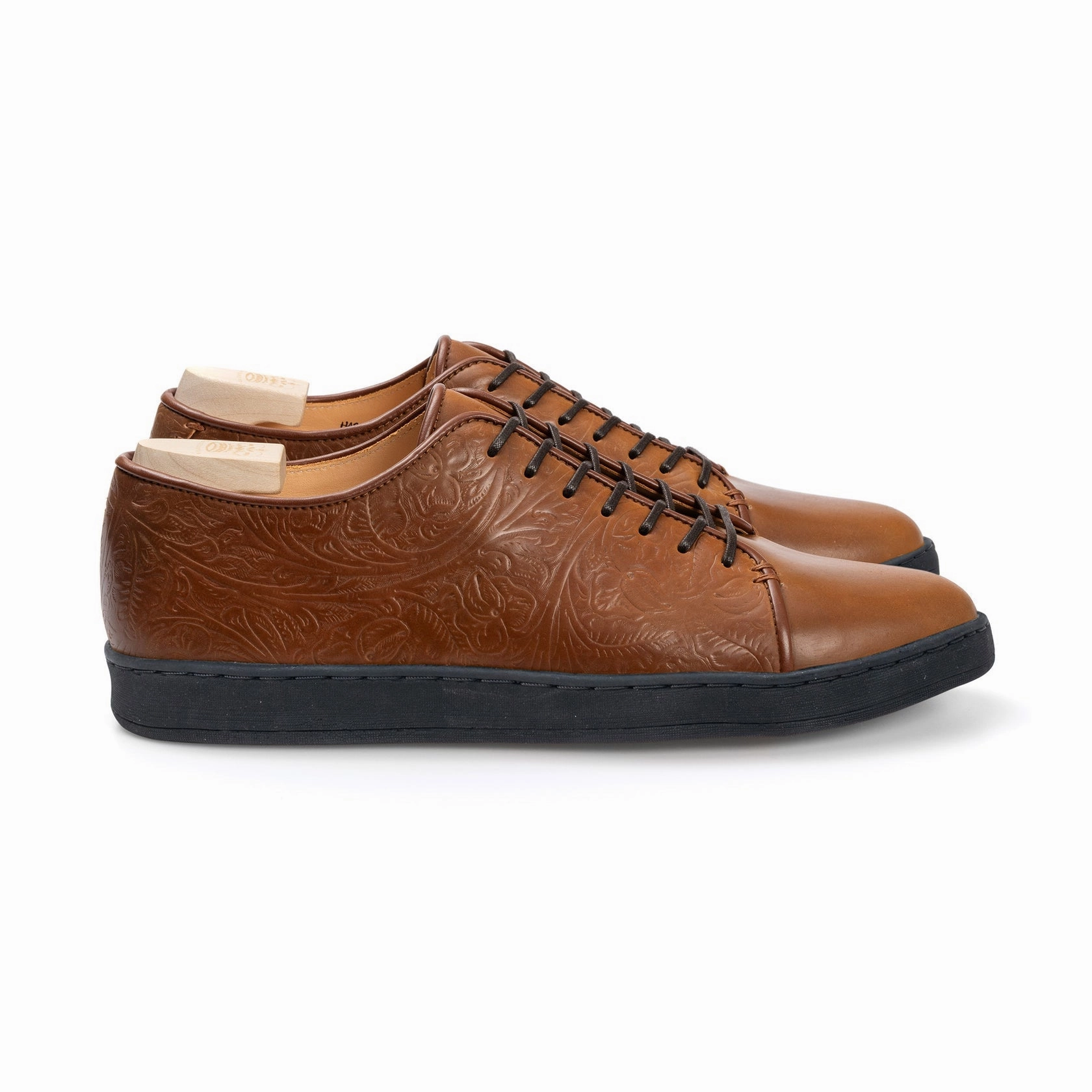 Harlestone Derby - D12 Western Floral Bourbon Shell Cordovan