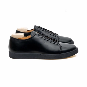 Harlestone Derby - Horween Black Shell Cordovan Mens Sneakers on clearance
