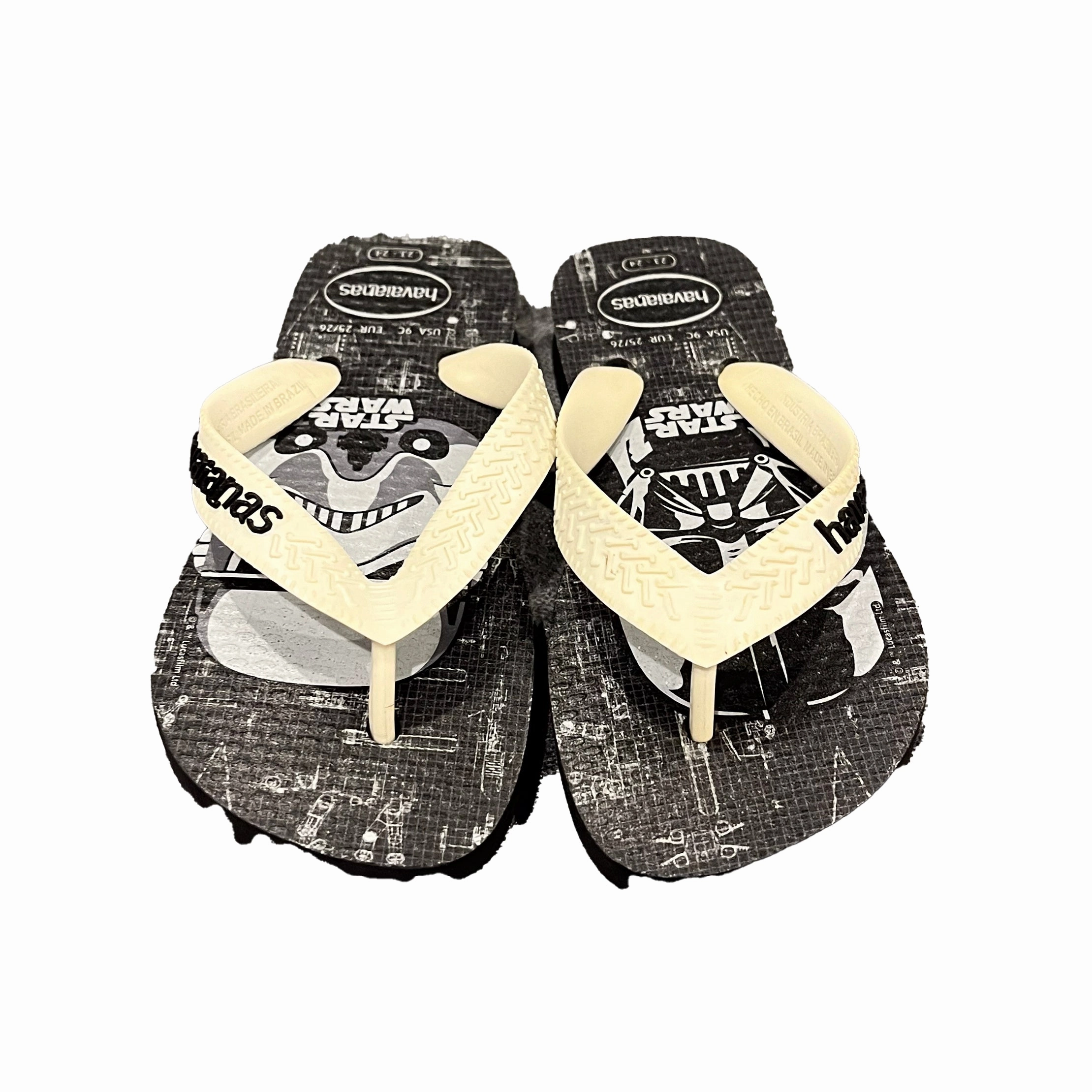 Havaianas Boys Black | White Star Wars Flip Flops