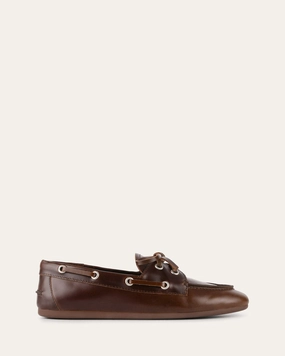HELM LOAFERS PECAN WAXED LEATHER Affordable Womens Flats online