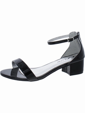 Hidi Girls Faux Leather Open Toe Block Heel Girls Shoes promo price