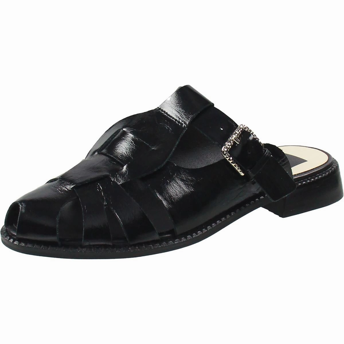 HIPPIE Womens Woven Crinkled Mules