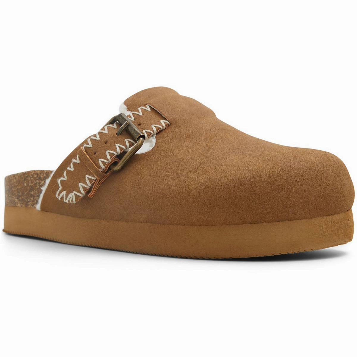 HONEY CLOG Womens Faux Fur Lined Faux Fur Clogs Soft Sole Flats Womens sale