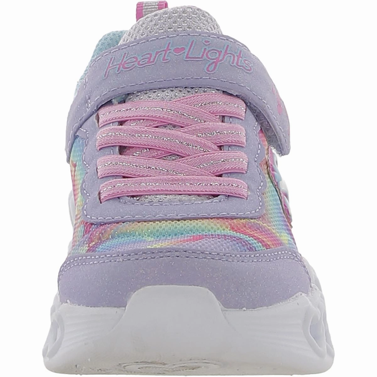Infinite Heart Lights Girls Glitter Slip On Light-Up Shoes