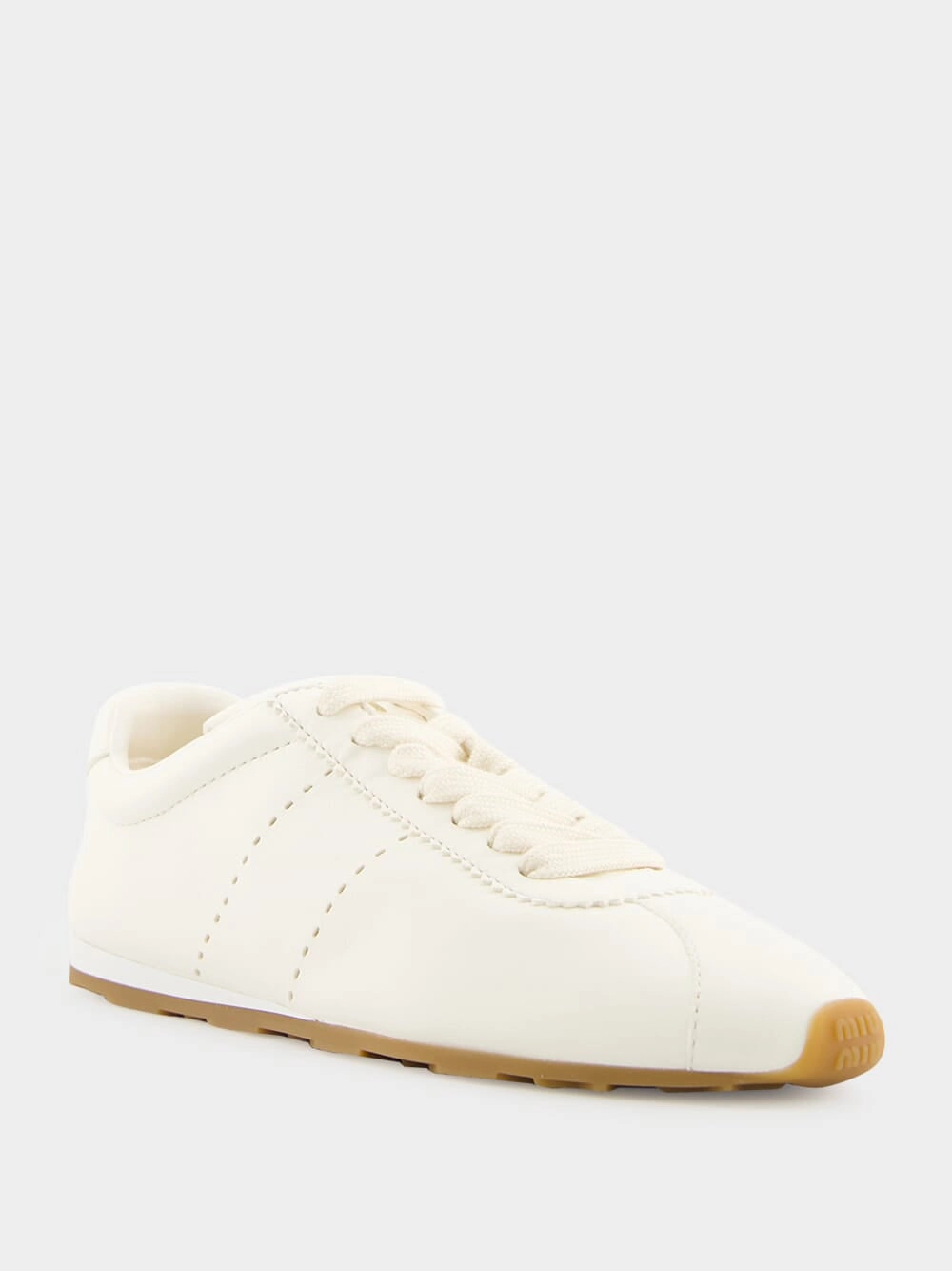 Ivory Plume Nappa Leather Sneakers