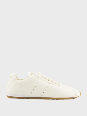 Ivory Plume Nappa Leather Sneakers Womens Sneakers at outlet price