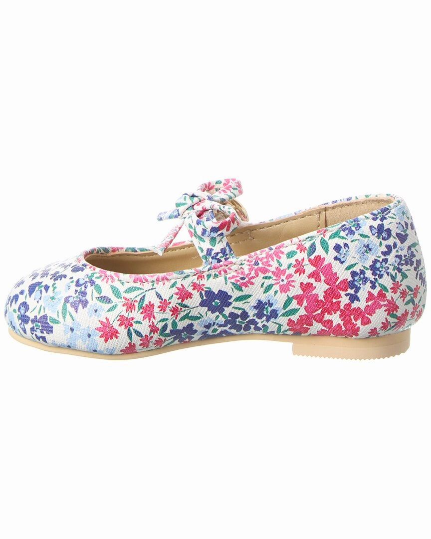 Janie and Jack Floral Bow Flat