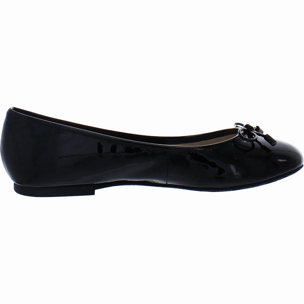 Jayna Womens Leather Round Toe Ballet Flats