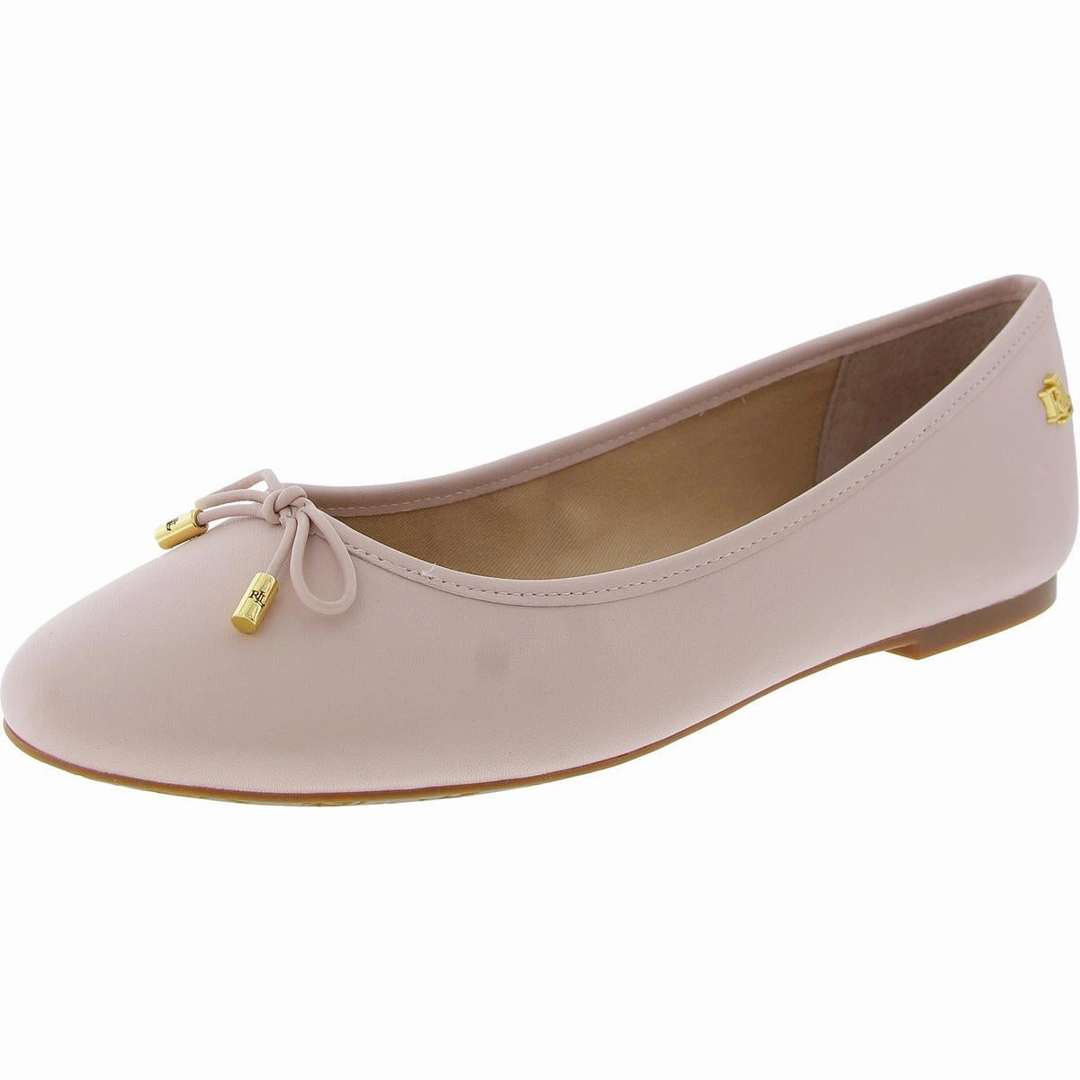 Jayna Womens Leather Round Toe Ballet Flats