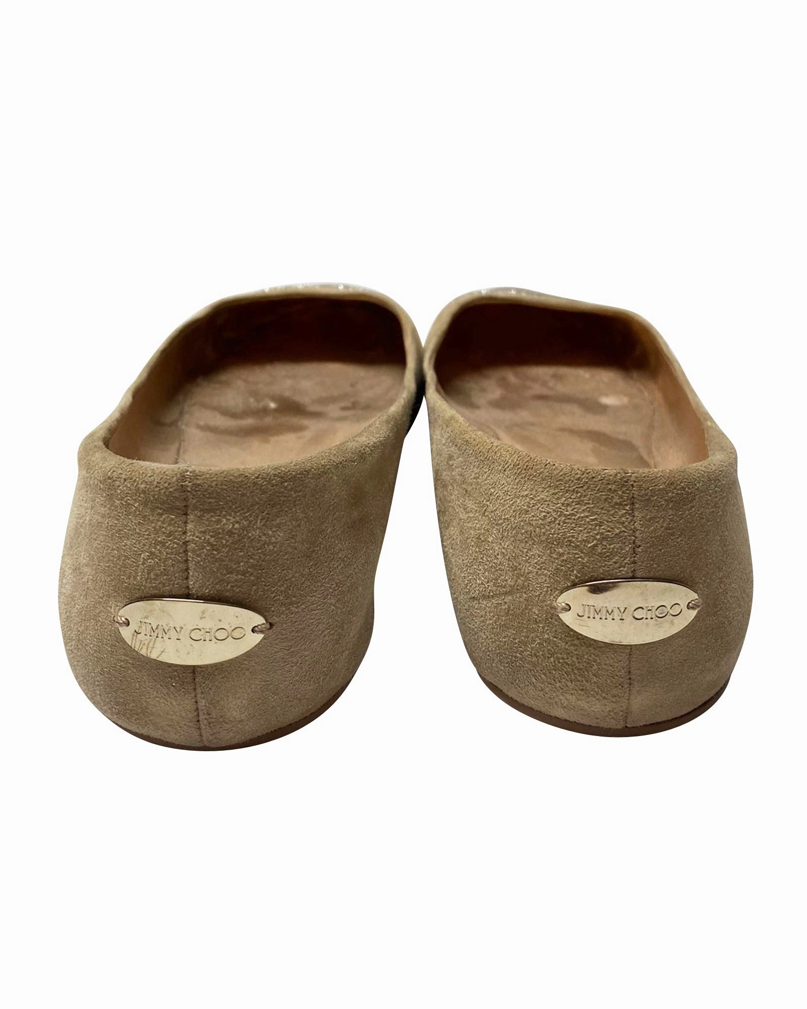 Jimmy Choo Watson Flats in Beige Suede