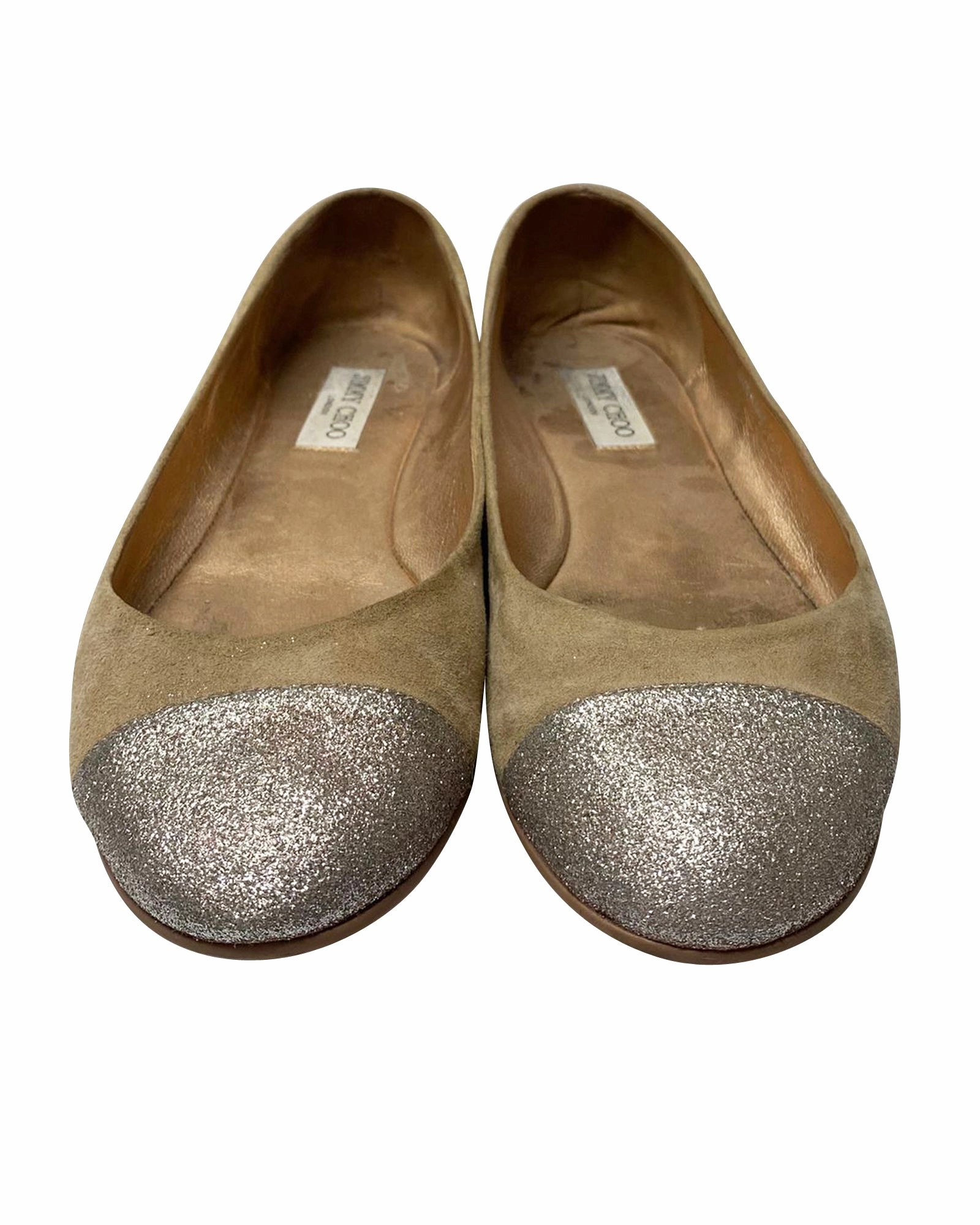 Jimmy Choo Watson Flats in Beige Suede