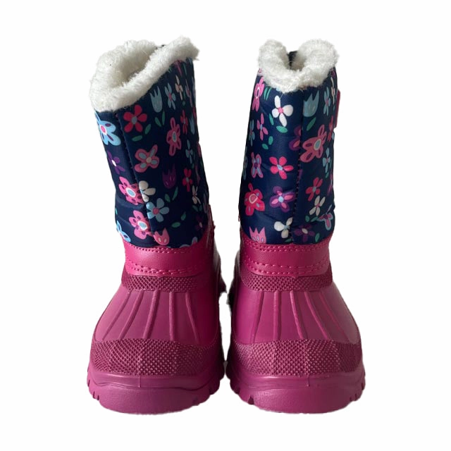 JoJo Maman Bebe Girls Pink | Navy Boots