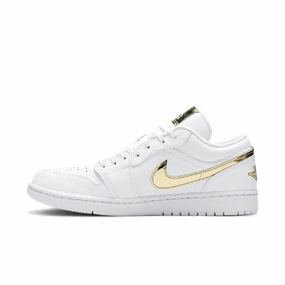 Jordan 1 Low White Metallic Gold (Women's) Sneakers on sale today