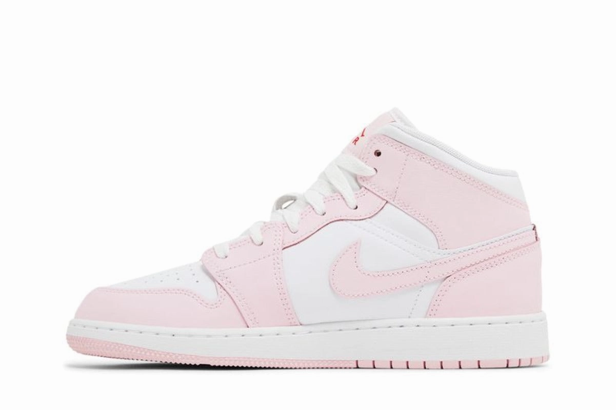 Jordan 1 Mid Pink Foam Fire Red (GS)