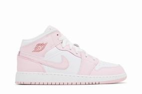 Jordan 1 Mid Pink Foam Fire Red (GS) Girls Casual Shoes promo price