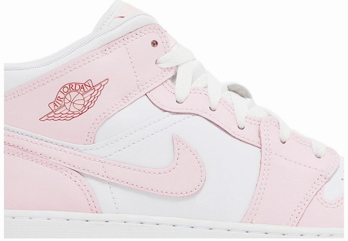 Jordan 1 Mid Pink Foam Fire Red (GS)