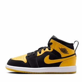 Jordan 1 Mid SE (PS) - Black/Varsity Maize Sneakers final sale