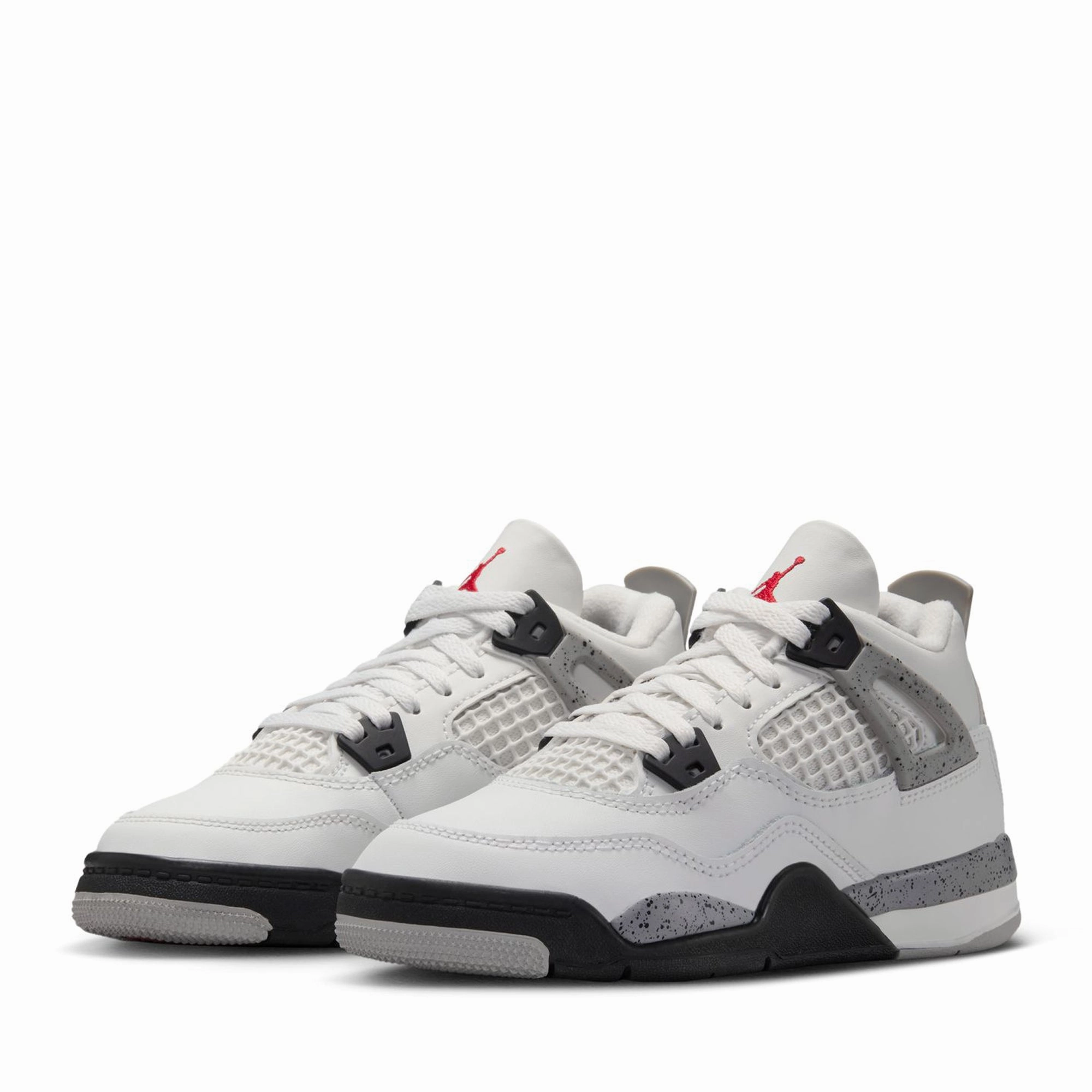 Jordan 4 Retro 'White Cement' (PS) - Summit White/Fire Red