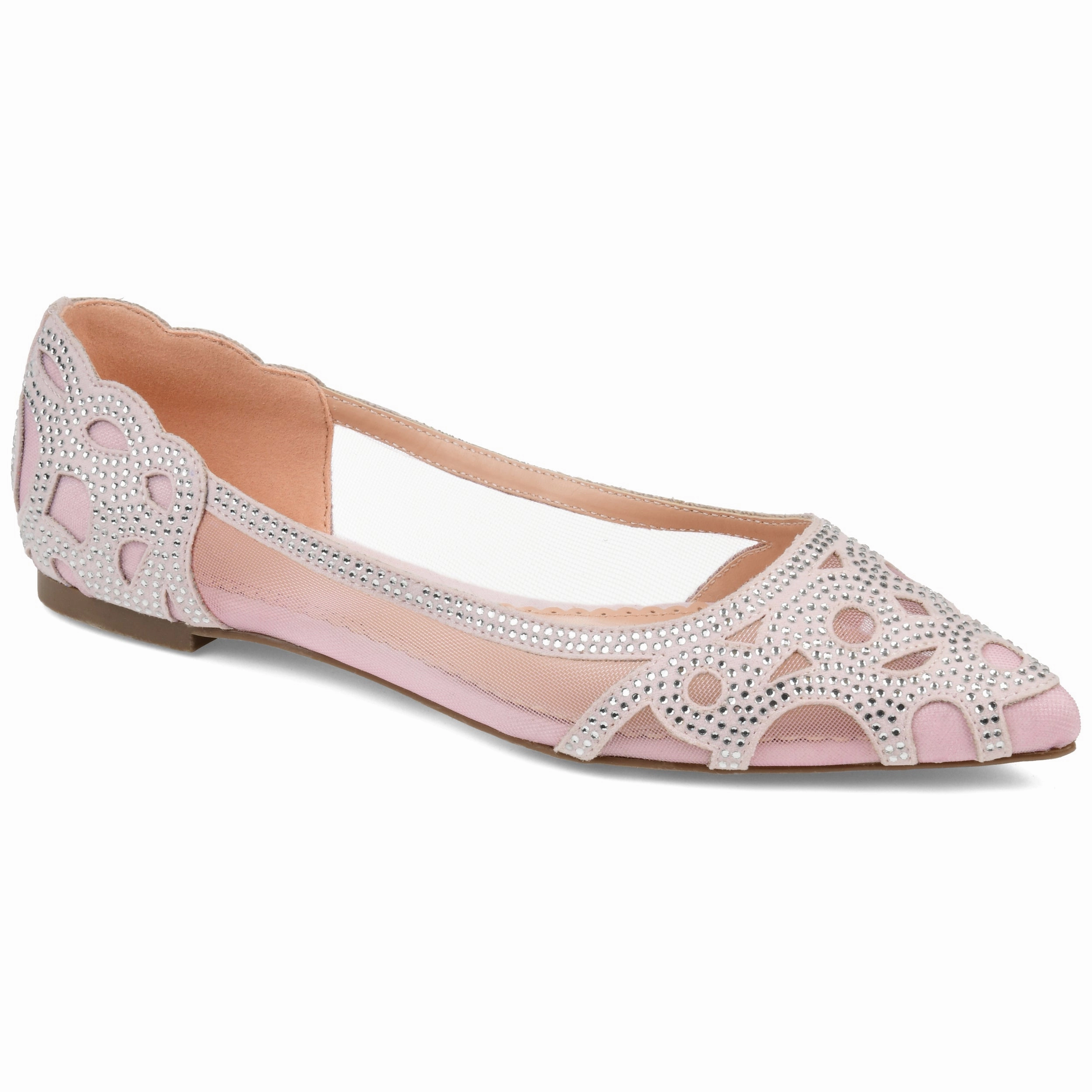 Journee Collection Womens Batavia Slip On Pointed Toe Ballet Flats