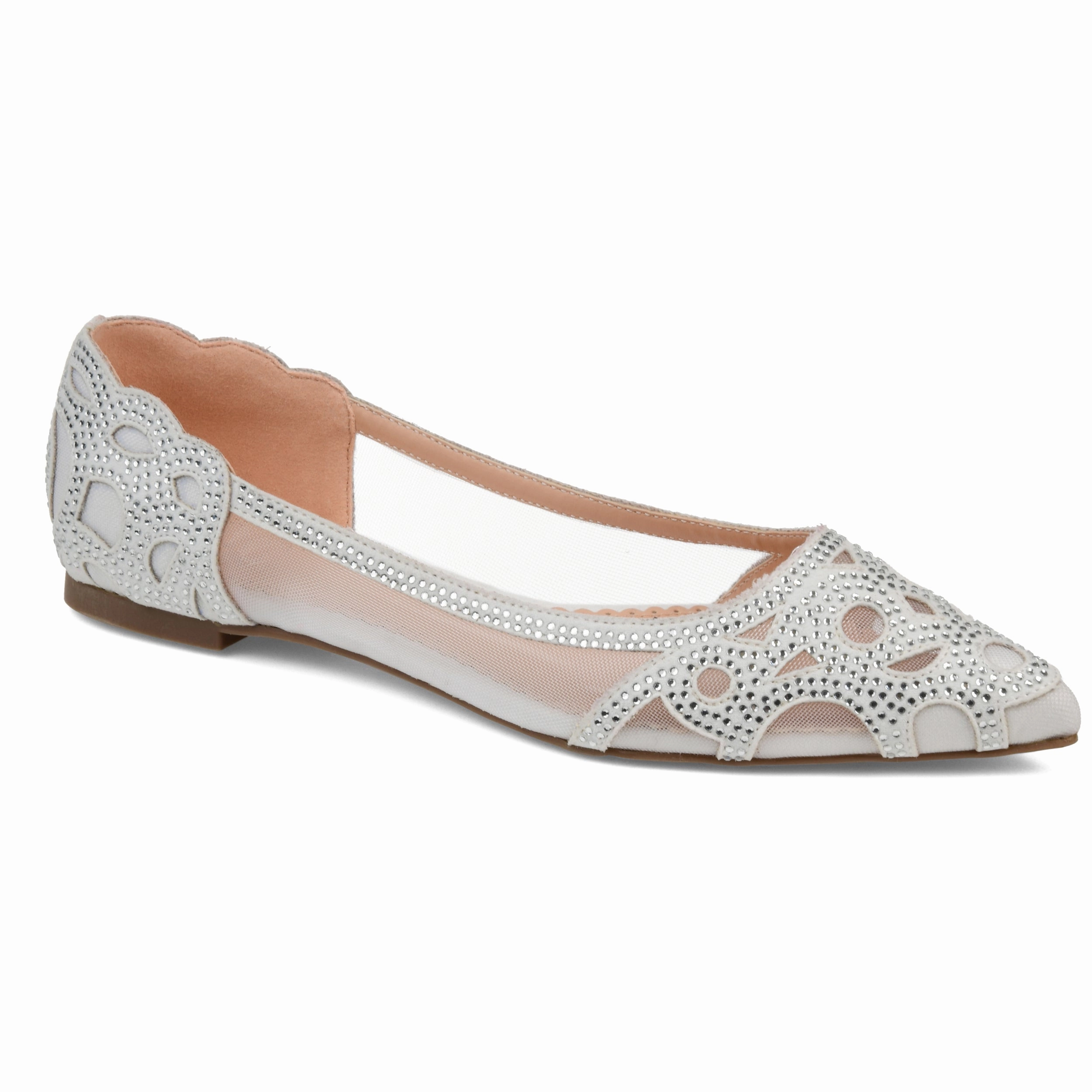 Journee Collection Womens Batavia Slip On Pointed Toe Ballet Flats
