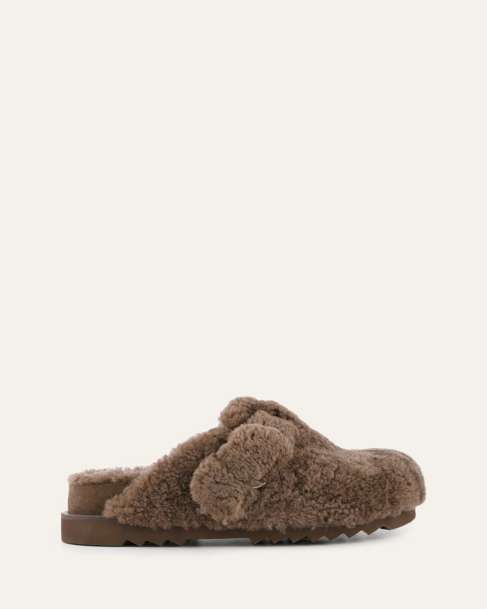 JUNIE CASUAL FLATS TAUPE SHEARLING Affordable Womens Flats online