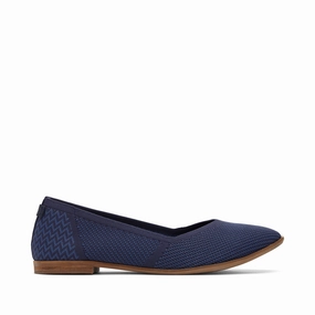 Jutti Neat Navy Knit Flat Womens Fashion Flats cheap