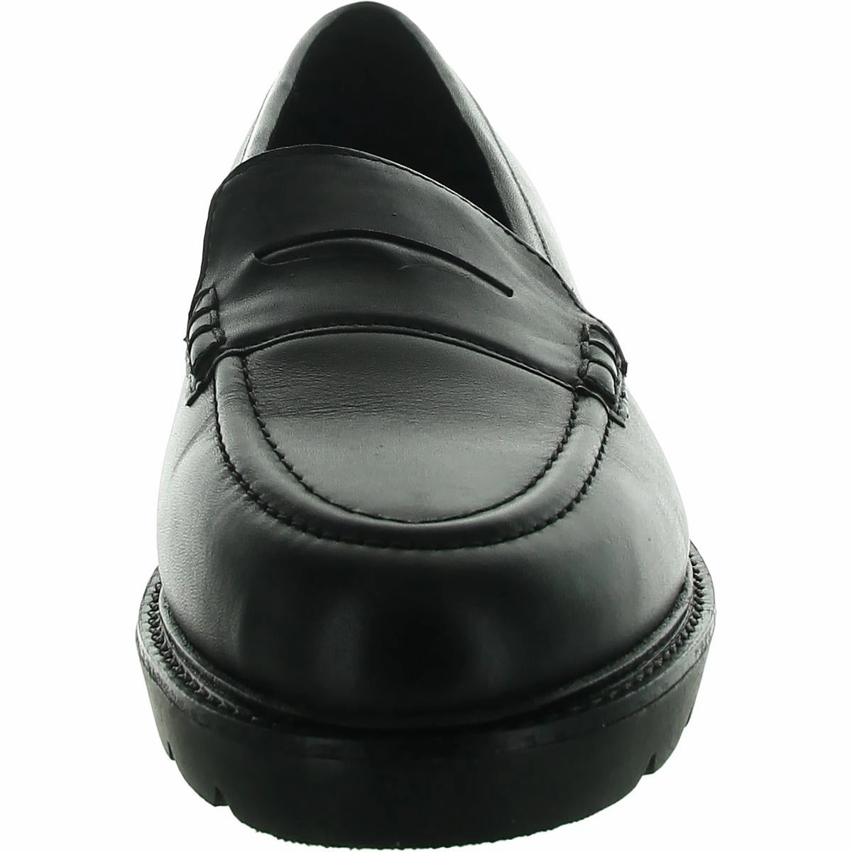 Kacey Penny Womens Padded Insole Leather Loafers