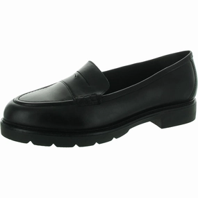 Kacey Penny Womens Padded Insole Leather Loafers Womens Fashion Flats cheap