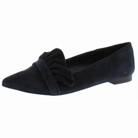 Kamber Womens Suede Ruffled Pointed Toe Flats Womens Flats special deals