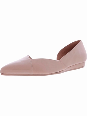 Karla Womens Leather Pointed Toe D'Orsay Womens Flat Shoes clearance