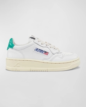 Kid's Medalist Low-Top Bicolor Leather Sneakers, Toddlers/Kids Cheap Girls Footwear online
