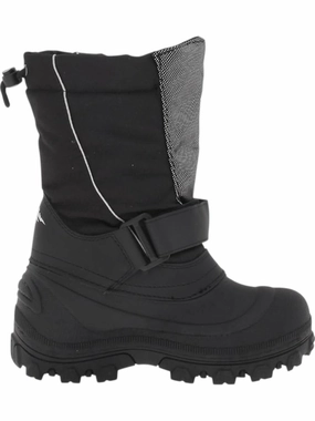 Kid's Quebec Boots In Black/silver Discount Boys Footwear online