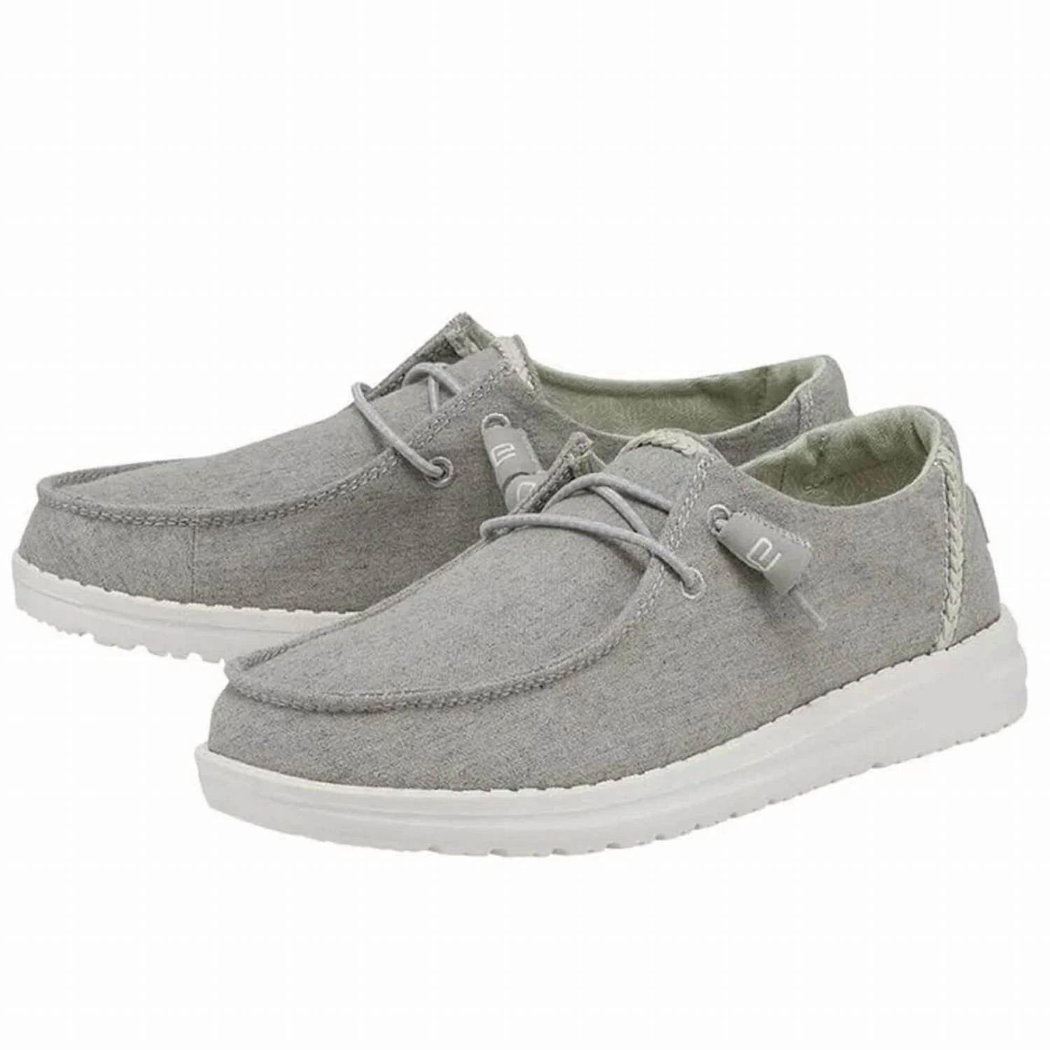 Kid's Wendy Chambray Shoes In Braided Grey
