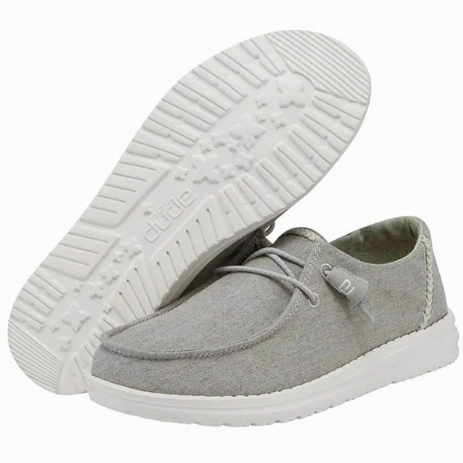 Kid's Wendy Chambray Shoes In Braided Grey