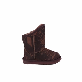 KIDS / YOUTH COSY SHORT OXBLOOD TYE DYE Affordable Casual Footwear for Girls