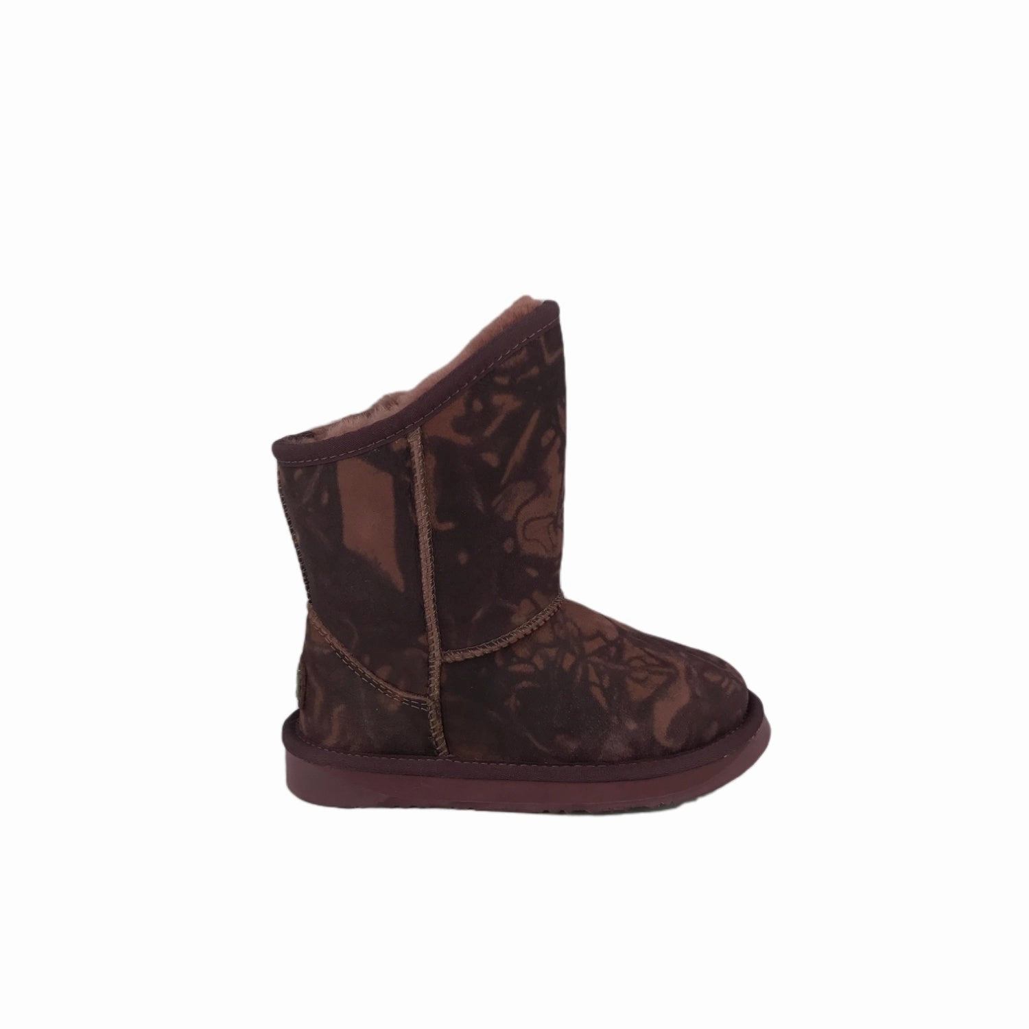 KIDS / YOUTH COSY SHORT OXBLOOD TYE DYE Affordable Casual Footwear for Girls