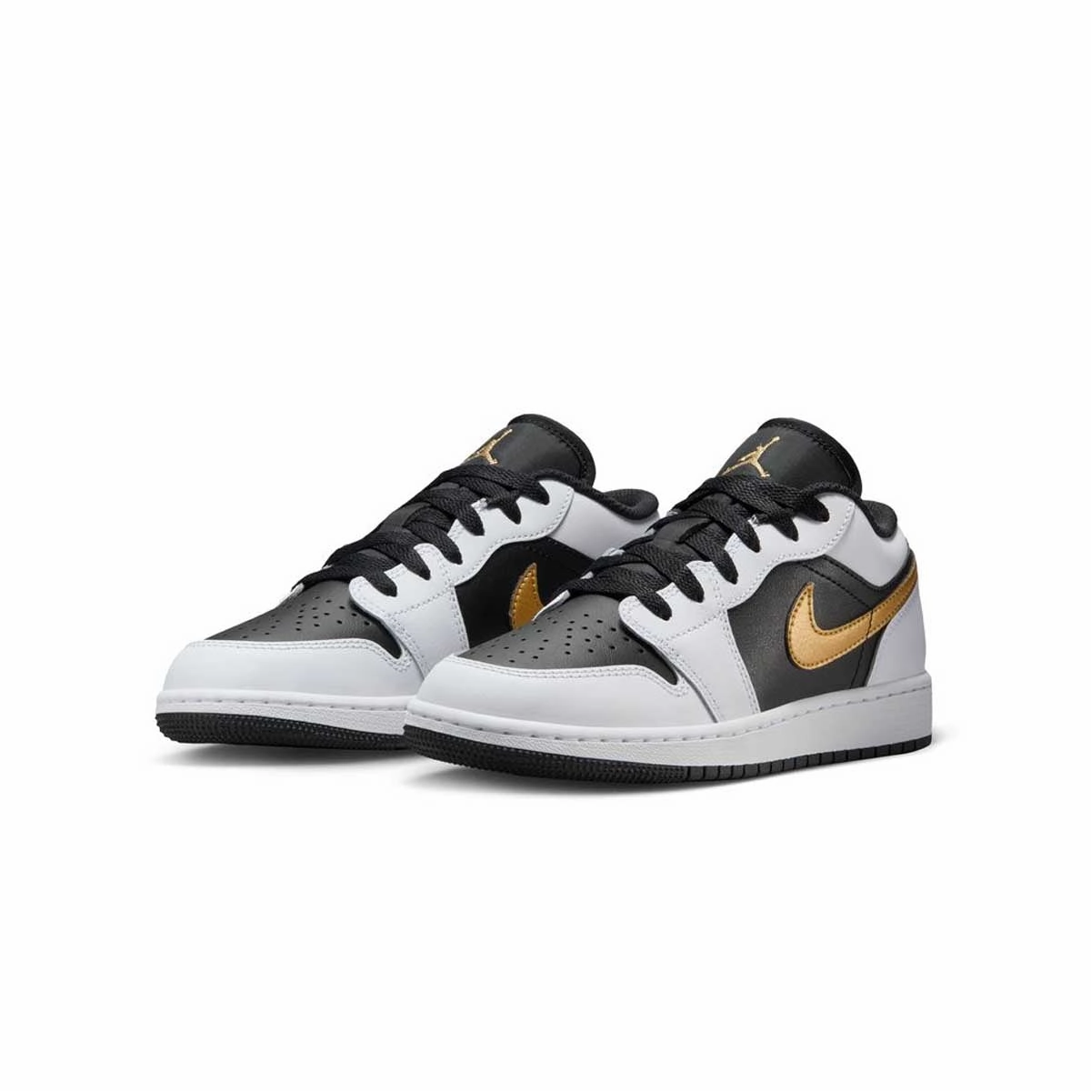 Kids Air Jordan 1 Low 'White Metallic Gold'