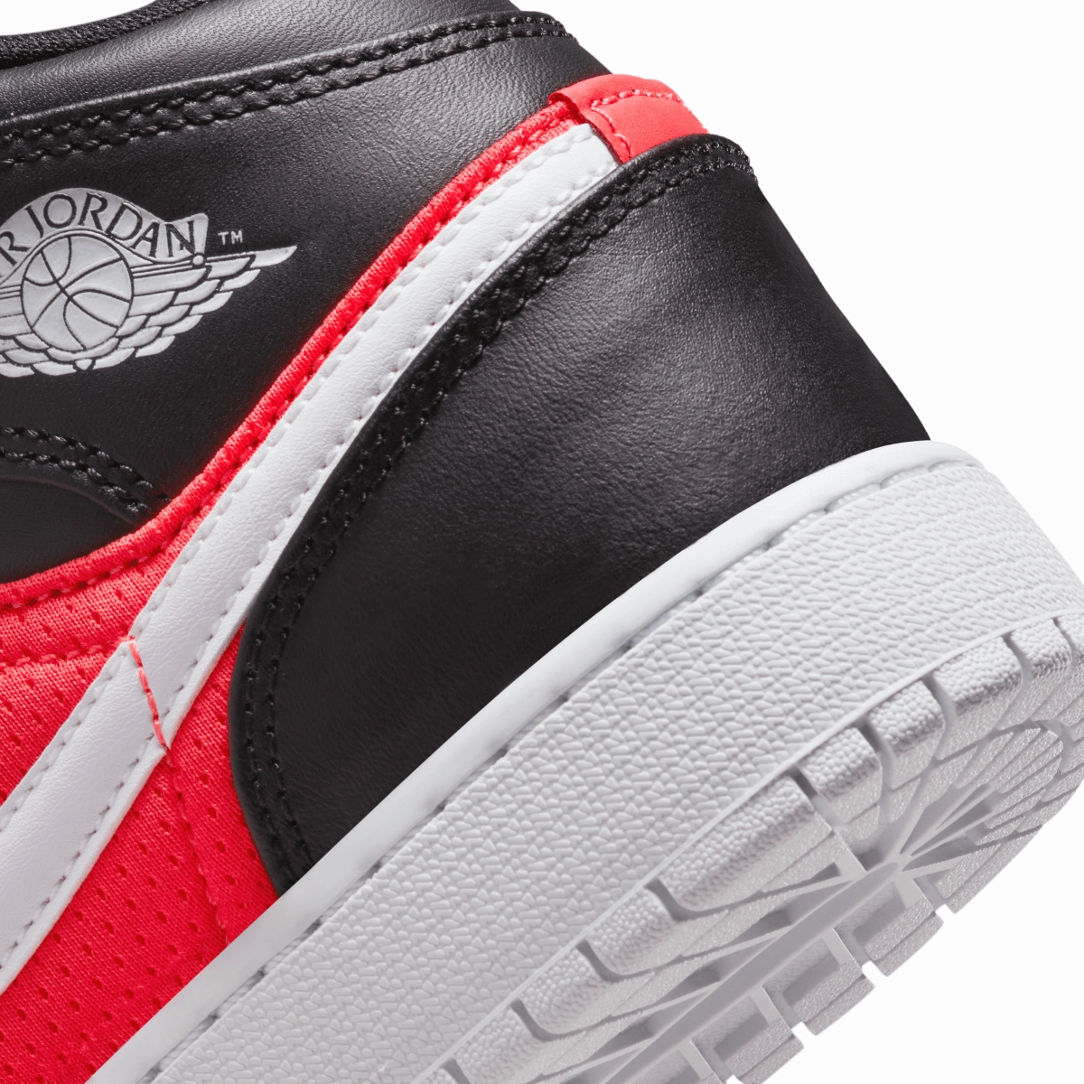 Kids Air Jordan 1 Mid SE 'White Black Infrared'