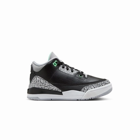 Kids Jordan 3 'Green Glow' Kids Footwear cheap online