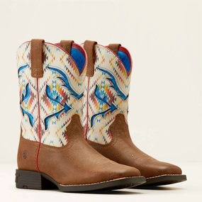 Kids San Angelo Western Boot In Brown/multi Online sale for Girls Shoes