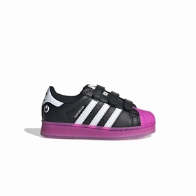 Kids Superstar LED Light 'Black' Kids Footwear cheap online