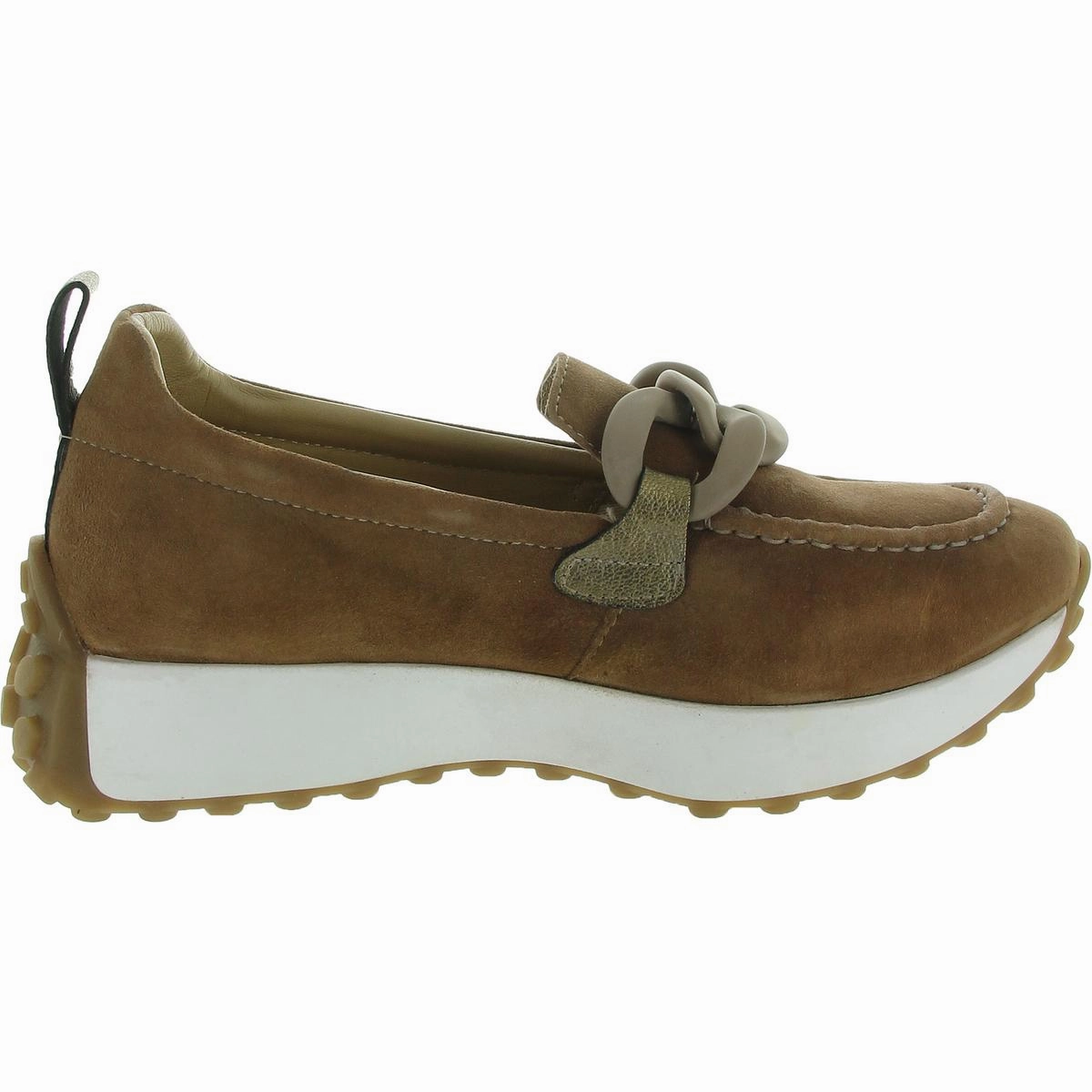 KIND WORDS Womens Chain Suede Loafers