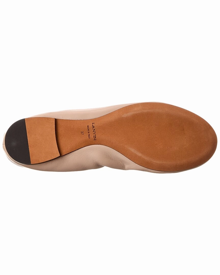 LANVIN Avec Melodie Leather Ballerina Flat
