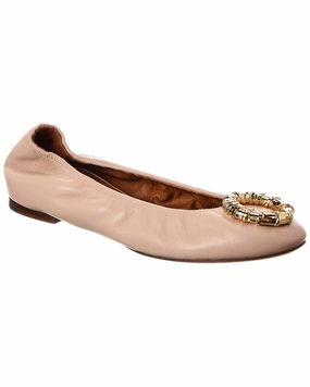 LANVIN Avec Melodie Leather Ballerina Flat Cheap Ballerina Flats Womens