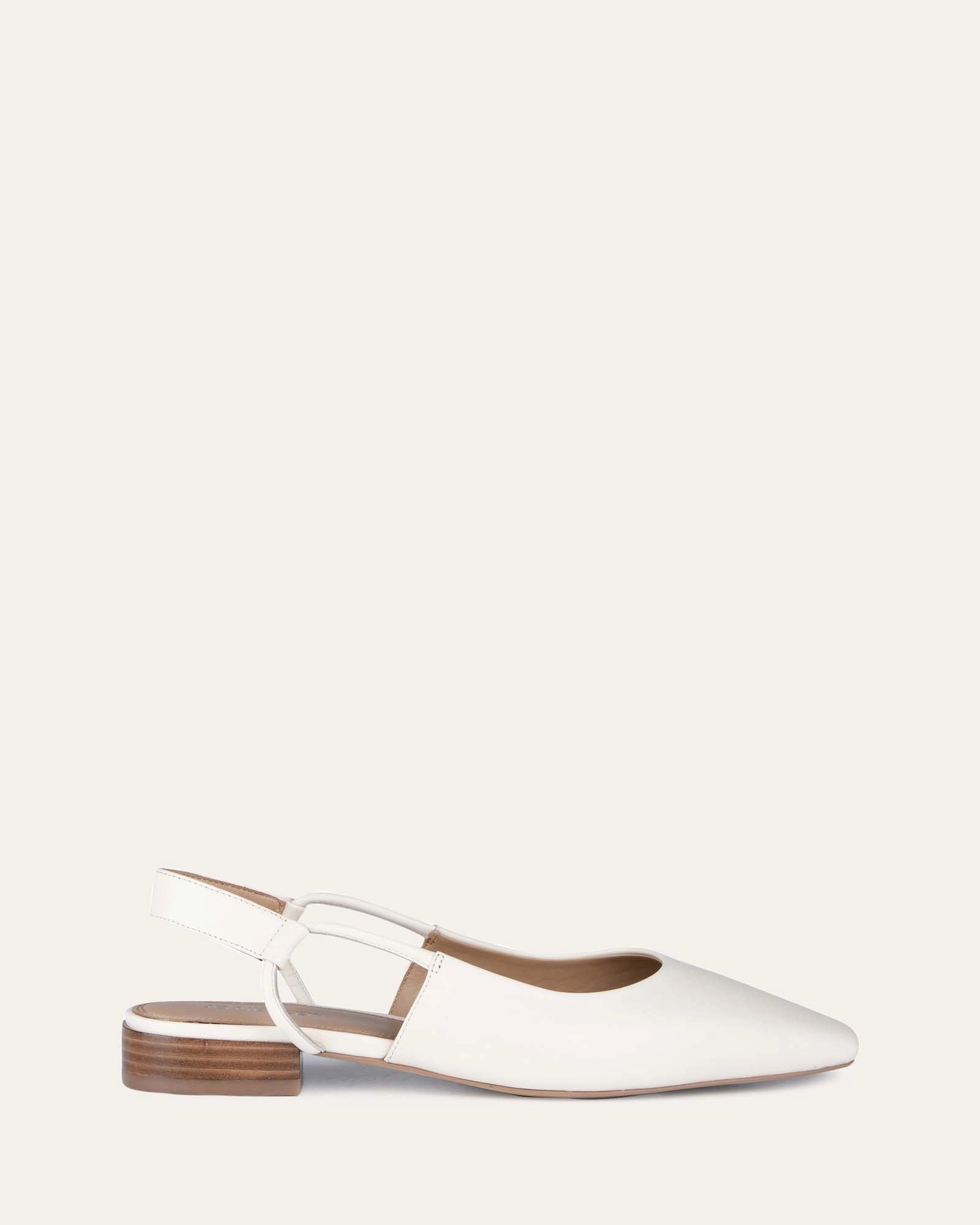 LARISSA DRESS FLATS OFF WHITE LEATHER Affordable Womens Flats online