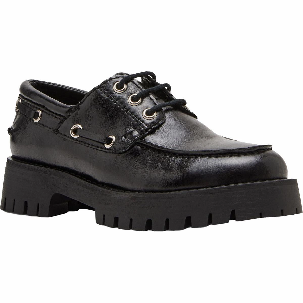 Lavine Womens Leather Lace-Up Loafers