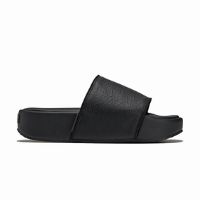 Leather Slides 'Black' Mens Shoes clearance