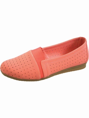 Lenore Womens Perforated Slip-On Flats Soft Sole Flats Womens sale