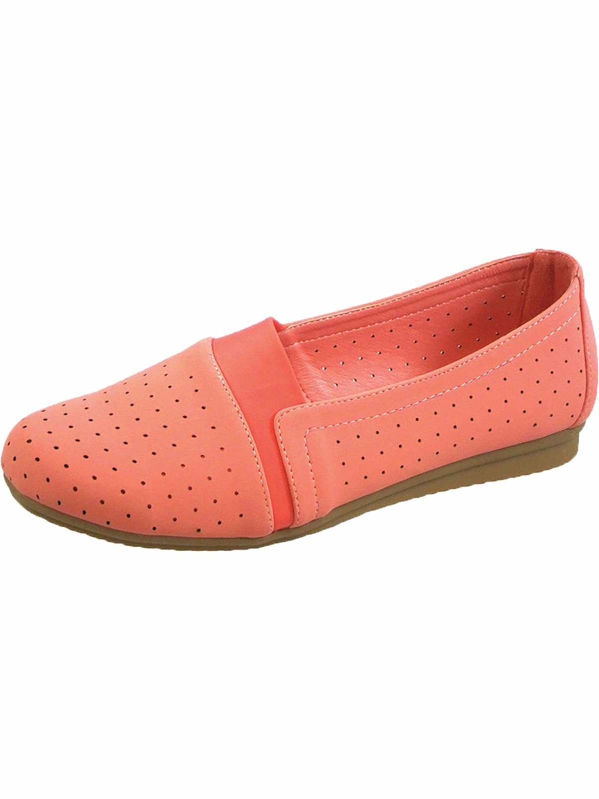 Lenore Womens Perforated Slip-On Flats Soft Sole Flats Womens sale